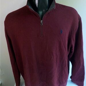 Polo Ralph Lauren Maroon and Gray Pullover